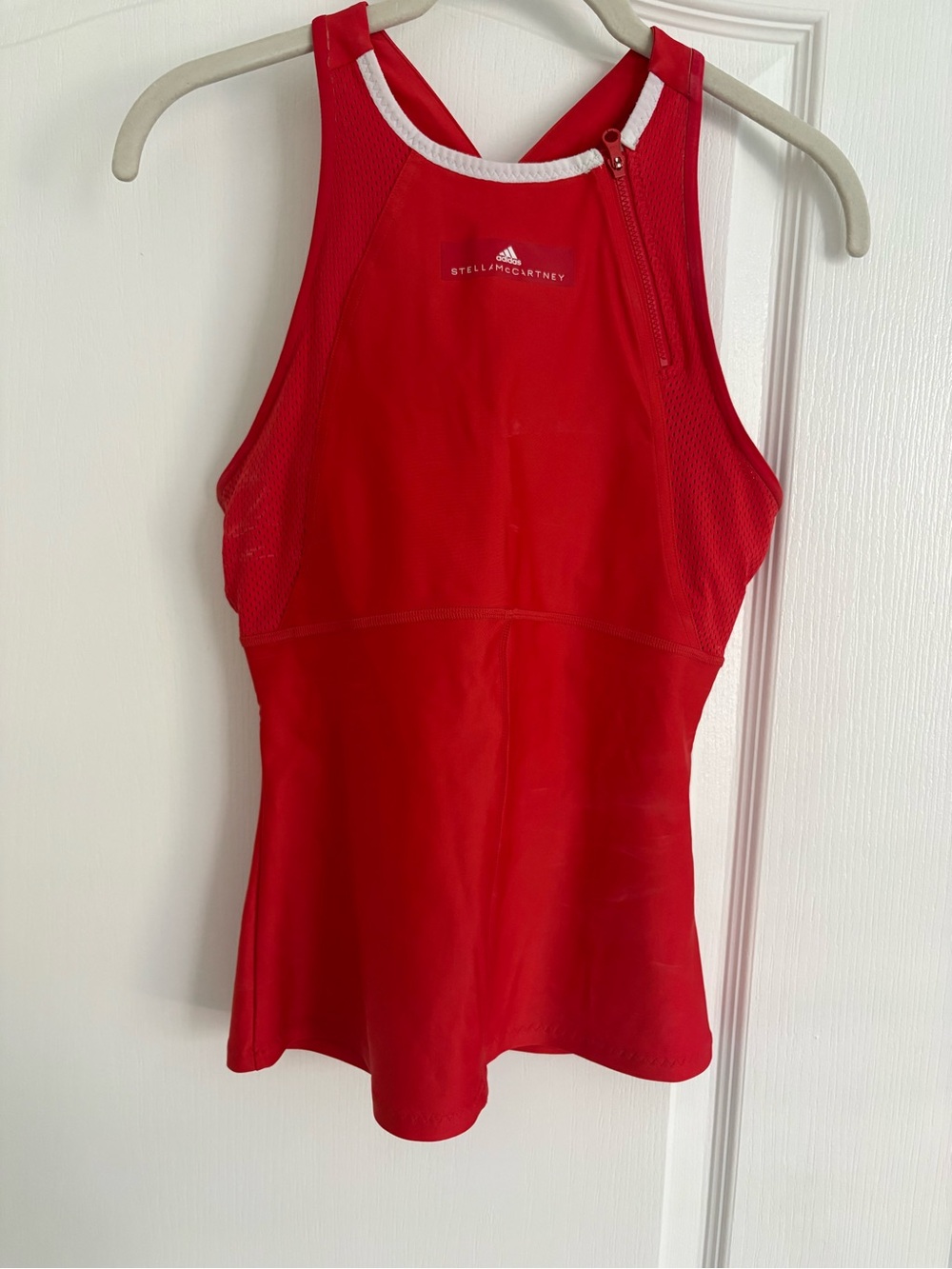 Adidas by Stella McCartney Red Women's Barricade tank with Mesh Panel, small